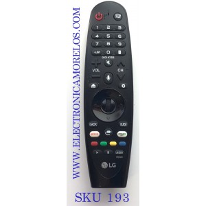 CONTROL REMOTO MAGIC PARA TV LG 4K SMART / MICROFONO / COMANDO DE VOZ A DISTANCIA / NUMERO DE PARTE AN-MR18BA / 230318BA / BEJMR18BA / 2017DJ5175 / MODELO SK9500 / SK9000 / SK8070 / SK8000 / UK7700 / 